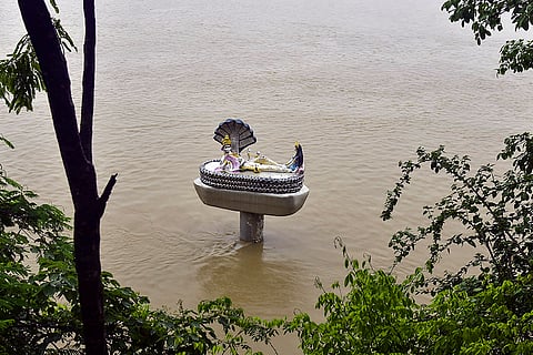 Flooded Brahmaputra river in Assam